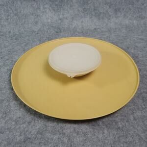 Tupperware Dip-n-Serve 492-3 Gold Chip Dip Veggie Server Tray Bowl Lid